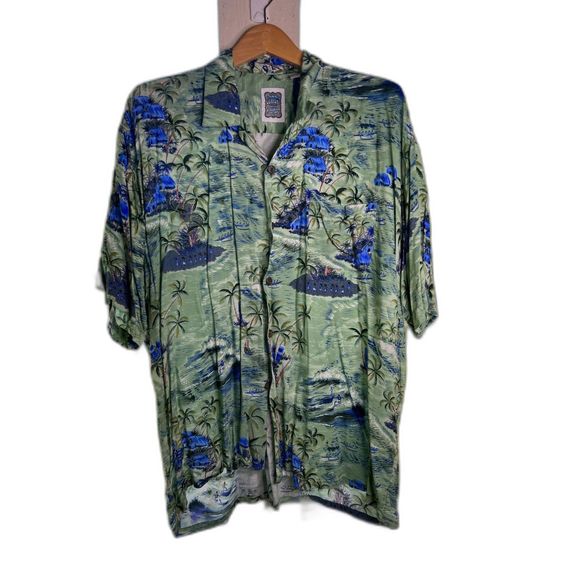 Men's casual Hawaiian shirt, sz XL, rayon - Picture 1 of 6